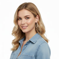 Orecchini Cerchio Grande Strass