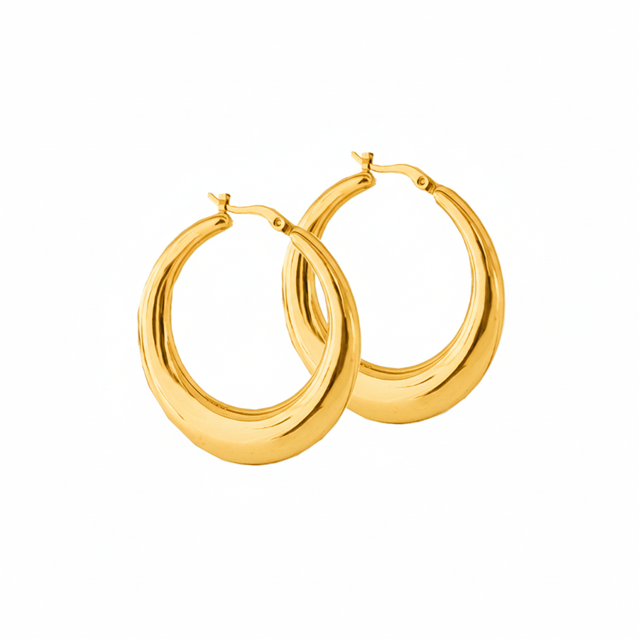 ORECCHINI CERCHIO BOMBATO ORO