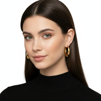 ORECCHINI CERCHIO BOMBATO ORO