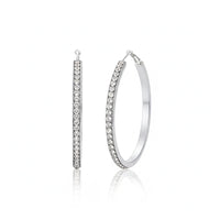 Orecchini Cerchio Grande Strass